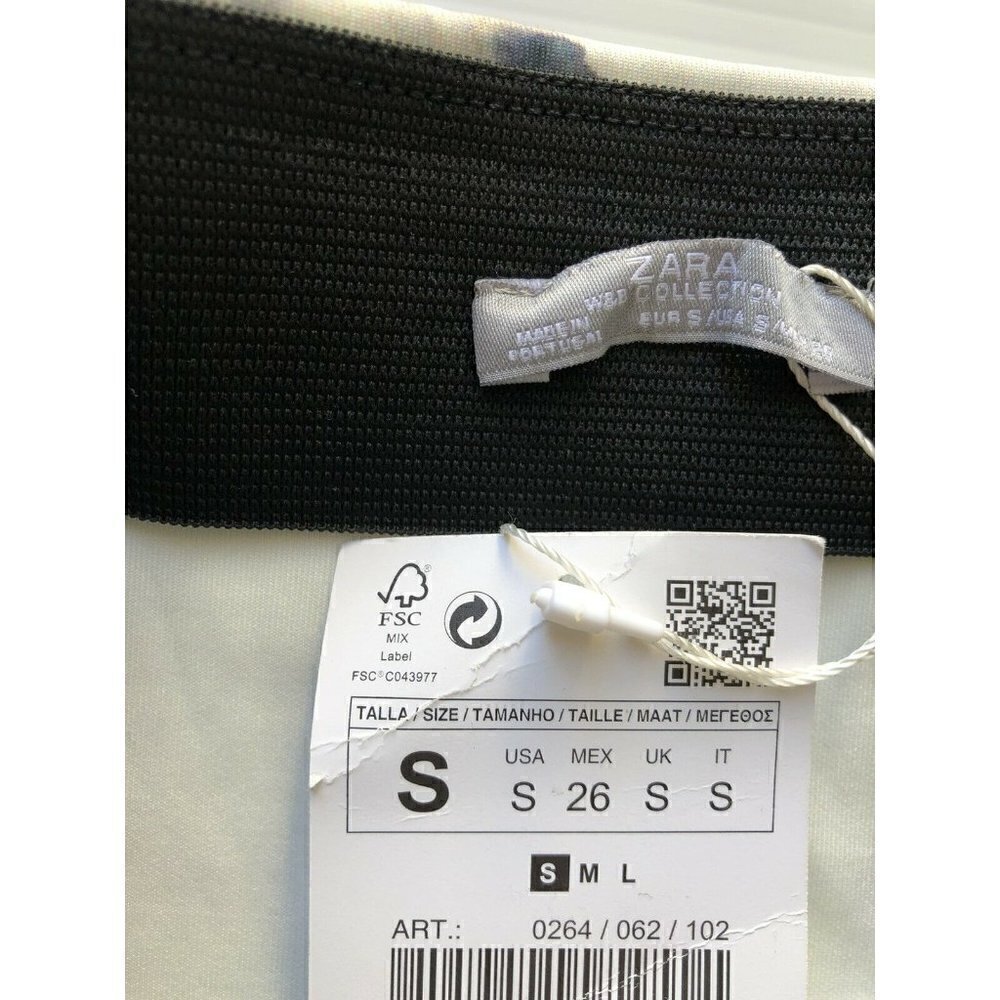 Zara W&B Collection Marble Print Women's Mini skirt Size S - Picture 3 of 7
